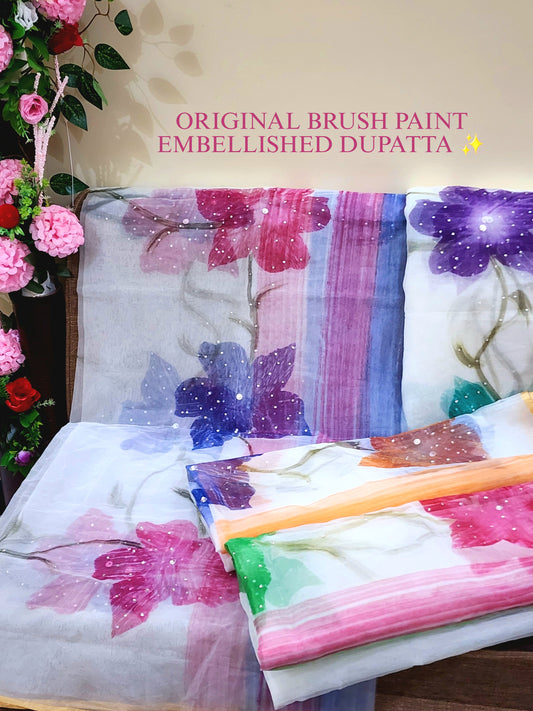 Brush Paint Dupatta